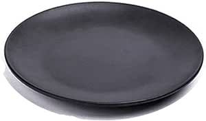 C&L Black 6 Inch Melamine Ware Dinner Plate Dinnerware Dish Plate Shatter-Proof Chip-Resistant