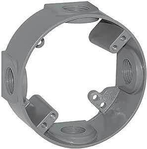 Sigma Electric, Gray Sigma Engineered Solutions, 14236 1/2-Inch 4 Hole Round Weatherproof Extension Ring, No Color
