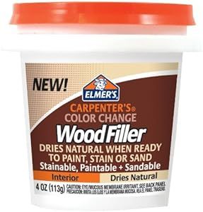Elmer's Carpenter's Color Change Wood Filler, 4 oz., Natural (E912)