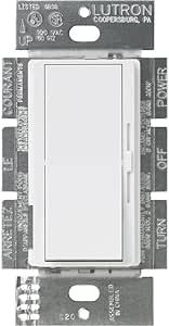 Lutron Diva 3-Speed Fan Control, Single-Pole/3-Way, DVFSQ-F-WH, White