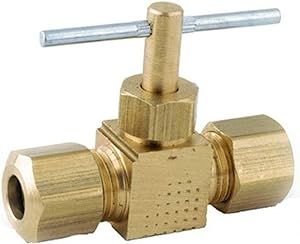 Anderson Metals 759106-04 1/4-Inch by 1/4-Inch Straight Needle Valve, Brass
