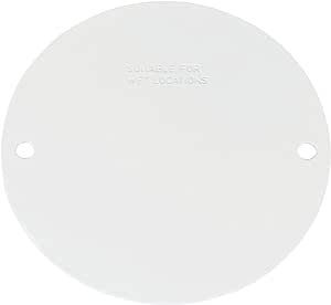 Sigma Electric, White 14241WH Round Blank Stamped Cover, 1 Count (Pack of 1)