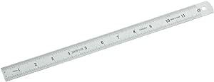 Shop Fox D2828 12-Inch / 300mm 2-Sided Stainless Steel Ruler
