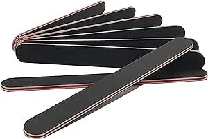43 Pcs Nail File 100/180 Grit Nail Files,Black Double Sided Emery Boards