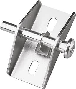 Defender Security U 9853 Aluminum Finish Push/Pull Sliding Patio Door Lock (Single Pack)