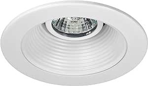 NICOR Lighting 4 inch White Recessed Baffle Trim for MR16 Bulb (14002)