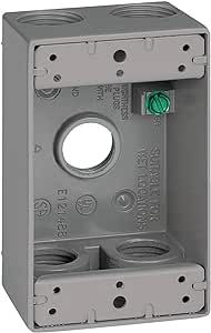 Sigma Engineered Solutions, Gray Sigma Electric 14253-5 3/4-Inch 5 Hole 1-Gang Box