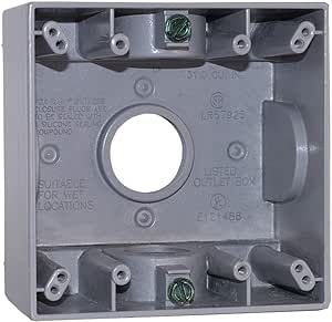 Sigma Engineered Solutions, Gray Sigma Electric 14357 1-Inch 3 Hole 2-Gang Box