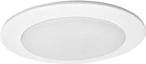NICOR Lighting 19509WH Recessed Shower Trim with Albalite Glass Lens, 4 Inches, White
