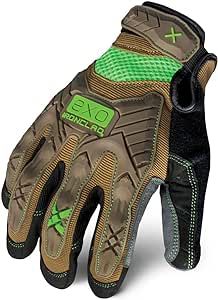 Ironclad EXO Motor Impact Glove; Work Gloves, TPR Impact Protection, (1 Pair), EXO2-PIG-04-L,Brown