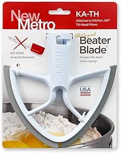New Metro KA-TH Original Beater Blade Works w/ KitchenAid 4.5 - 5 Qt Tilt-Head Stand Mixers, Grey