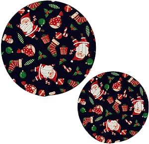 Christmas Trivets for Hot Pots and Pans Trivet Pot Holders Heat Resistant Mat Pure Cotton Handcrafted Hot Mats for Dinner Table Decor Apartment Essentials Set of 2