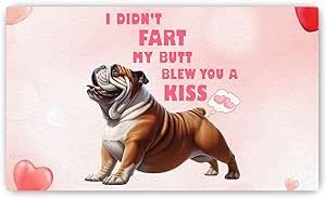 Ninety3POD I Didn't Fart My Butt Blew You a Kiss Bulldog Valentines Day Doormat Dog Lover Gifts Idea Merch Indoor Outdoor Welcome Mat - 003