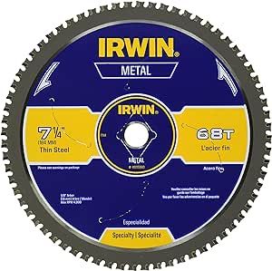 IRWIN 7-1/4-Inch Metal Cutting Circular Saw Blade, 68-Tooth (4935560)